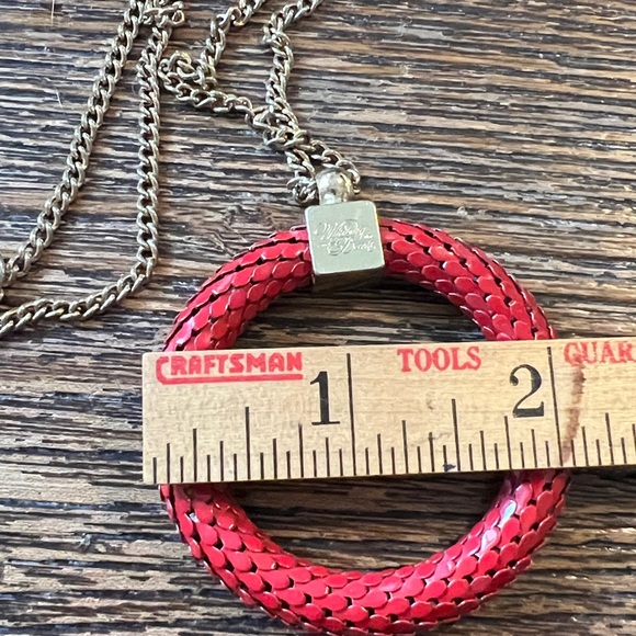 Whiting & Davis Jewelry - RARE Vintage Whiting and Davis red mesh necklace 24”